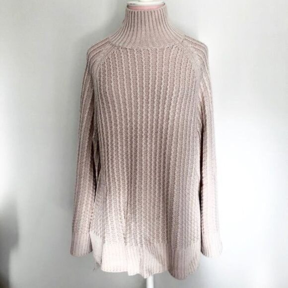 Revolve Pink Stitch Celine Turtleneck Sweater Size Large - Picture 3 of 10